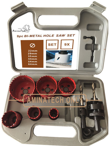 9pc Bi-Metal Hole Saw Kit